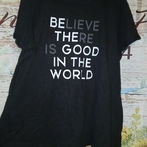Torrid Black T-Shirt with White Text